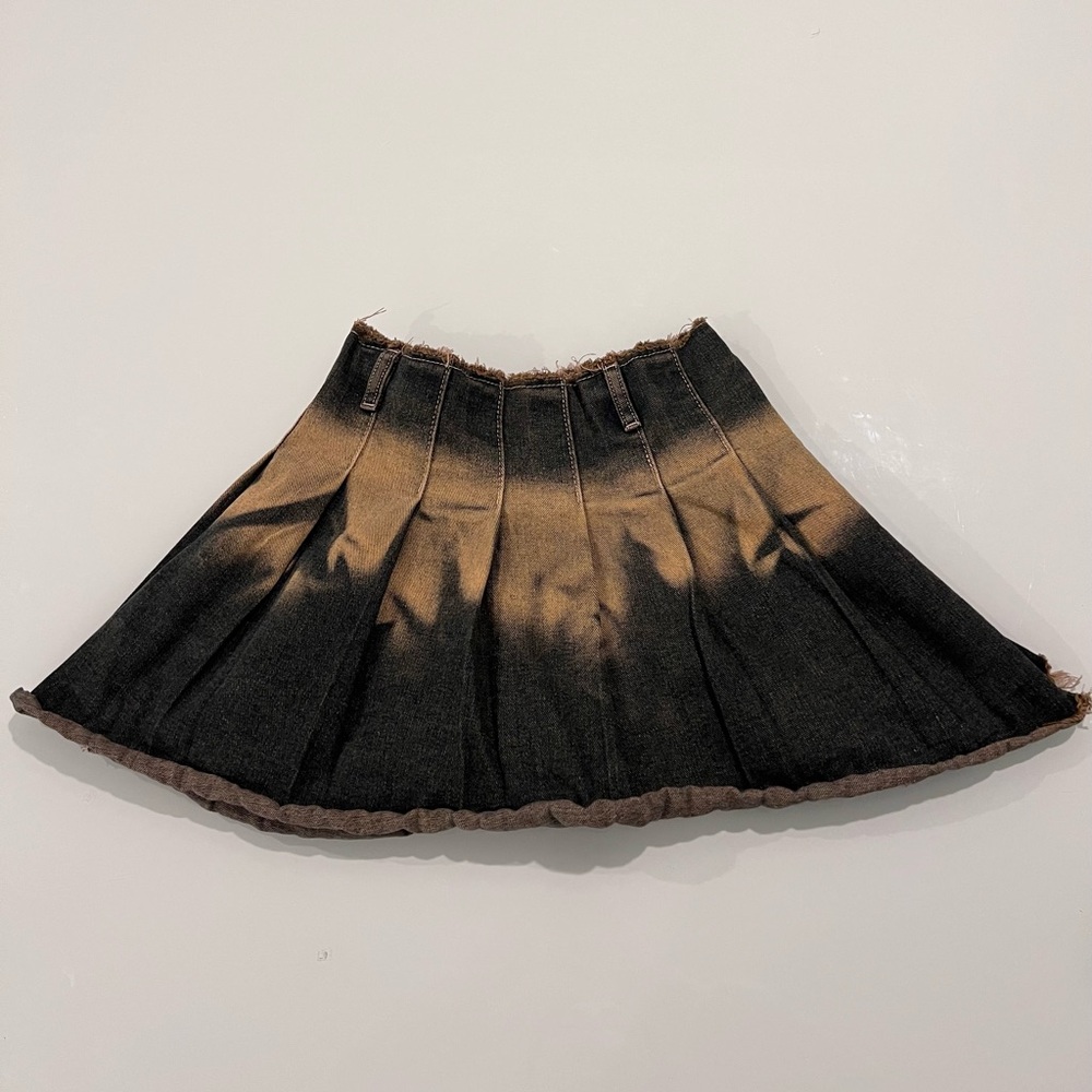 acid washed jean / denim mini skirt